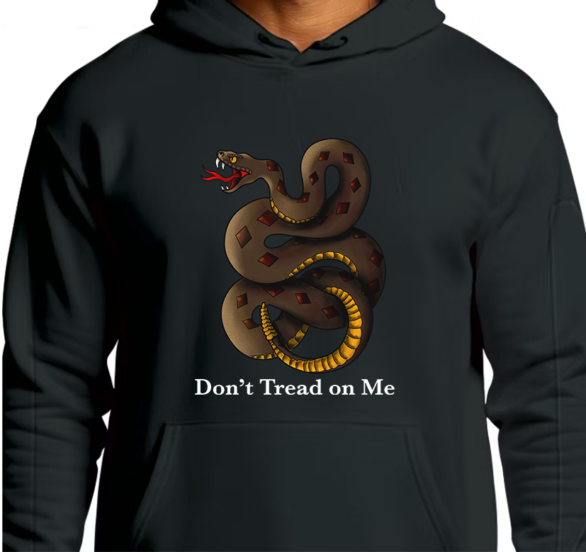 Don't Tread on Me Hoodie Front Graphics