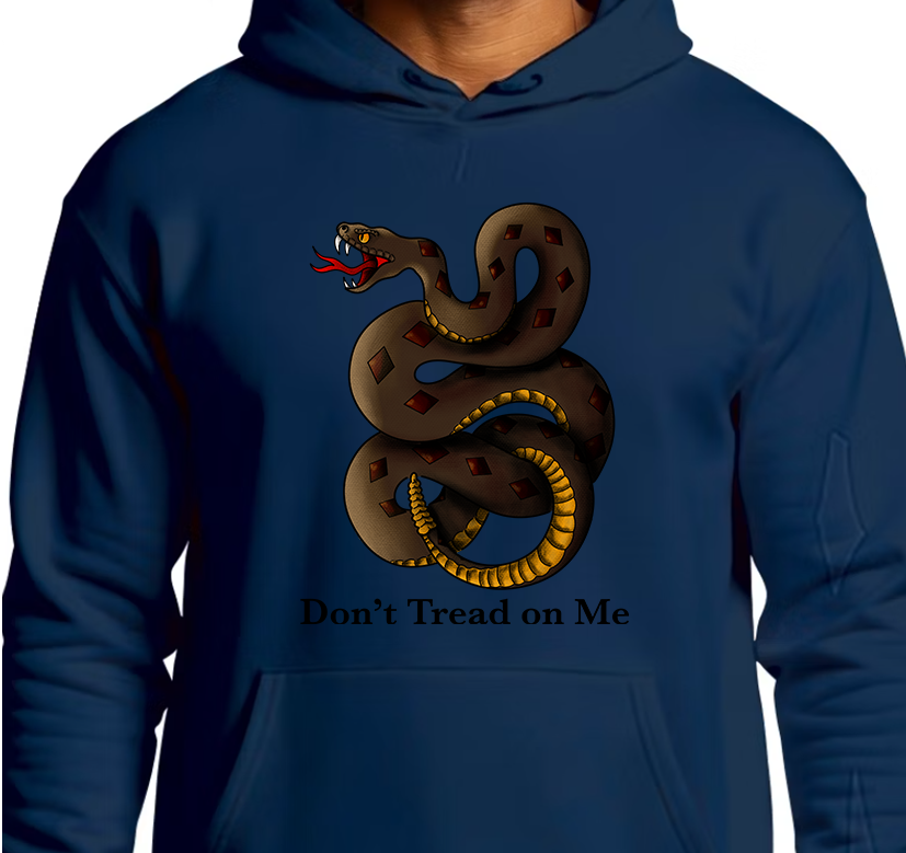 Don't Tread on Me Hoodie Front Graphics