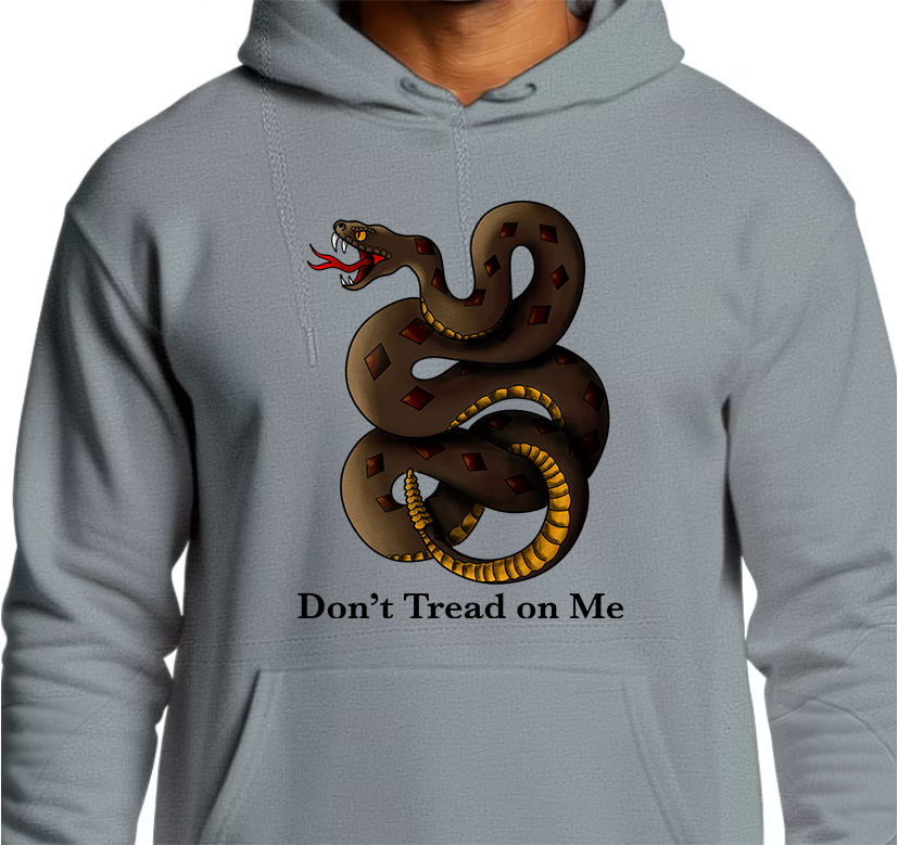 Don't Tread on Me Hoodie Front Graphics