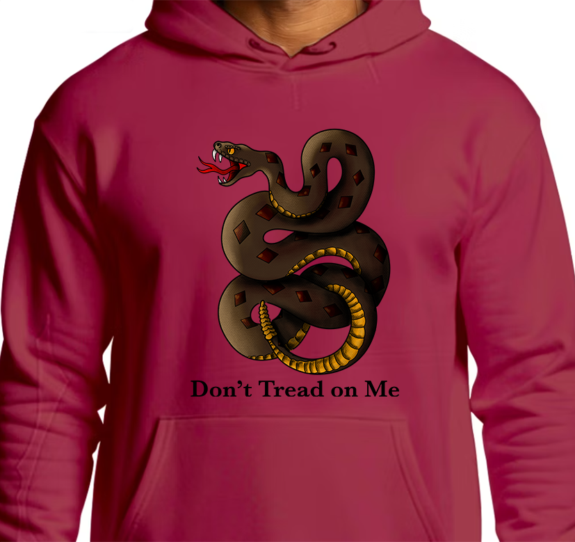 Don't Tread on Me Hoodie Front Graphics