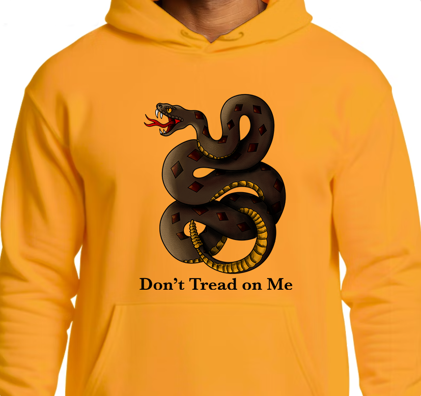 Don't Tread on Me Hoodie Front Graphics