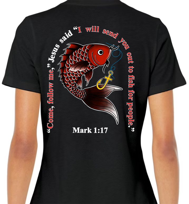 Mark 1:17 Women's Back Graphic