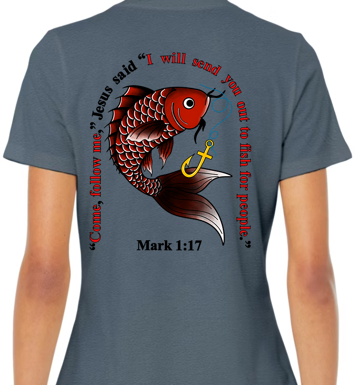 Mark 1:17 Women's Back Graphic