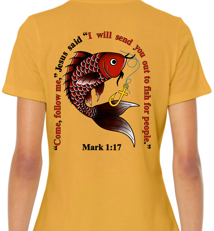 Mark 1:17 Women's Back Graphic