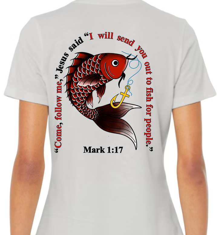 Mark 1:17 Women's Back Graphic