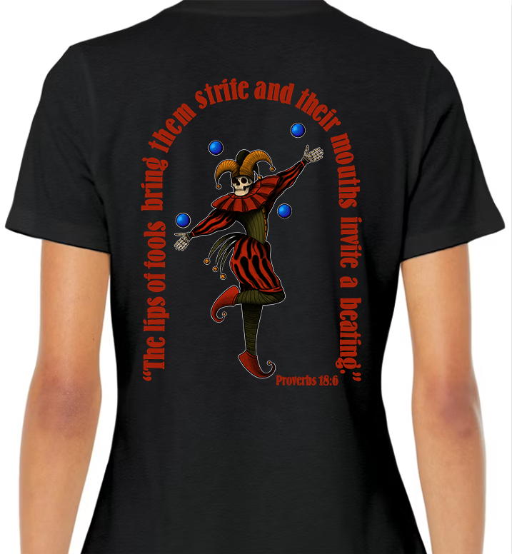 Proverbs 18:6 Women's Back Graphic