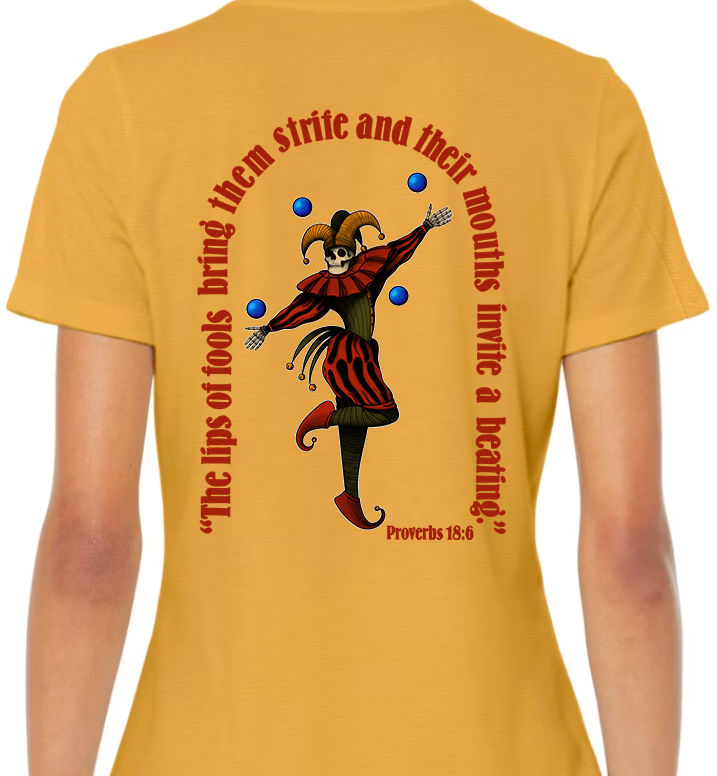 Proverbs 18:6 Women's Back Graphic