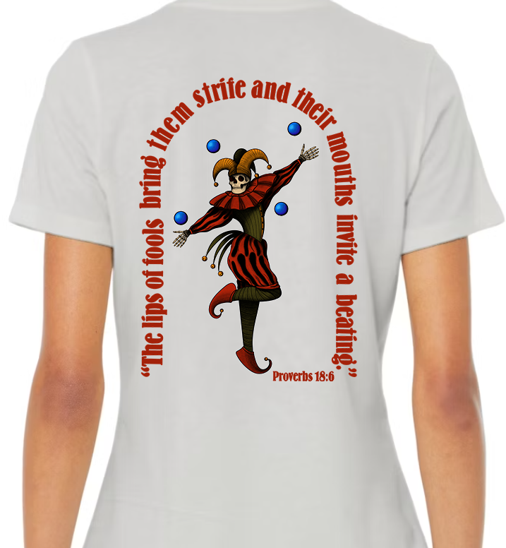 Proverbs 18:6 Women's Back Graphic