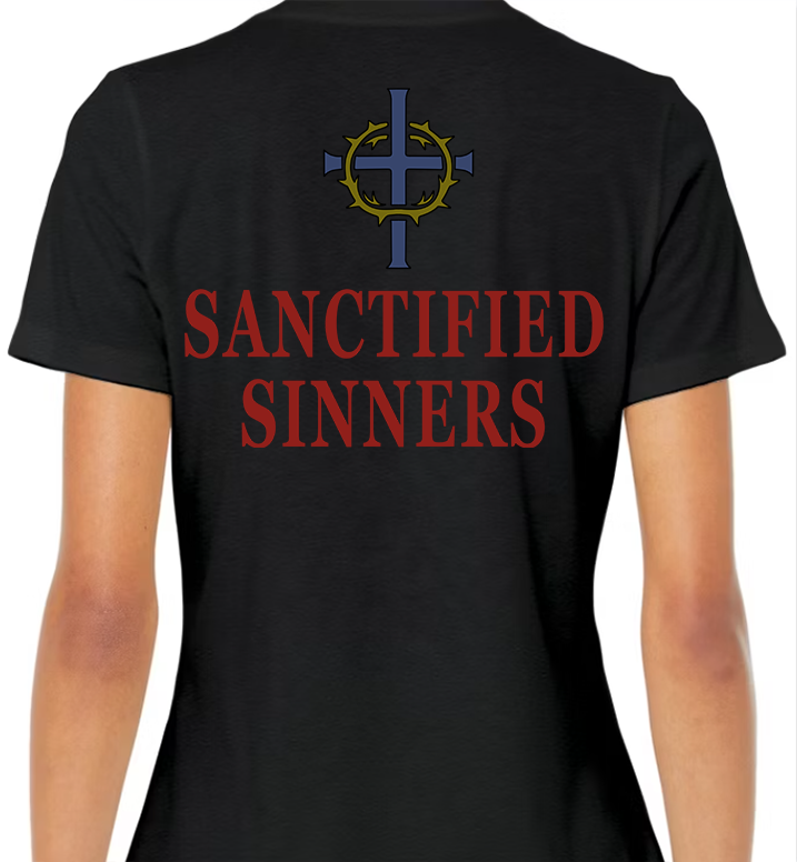 Sanctified Sinners Logo Women's Back Graphic