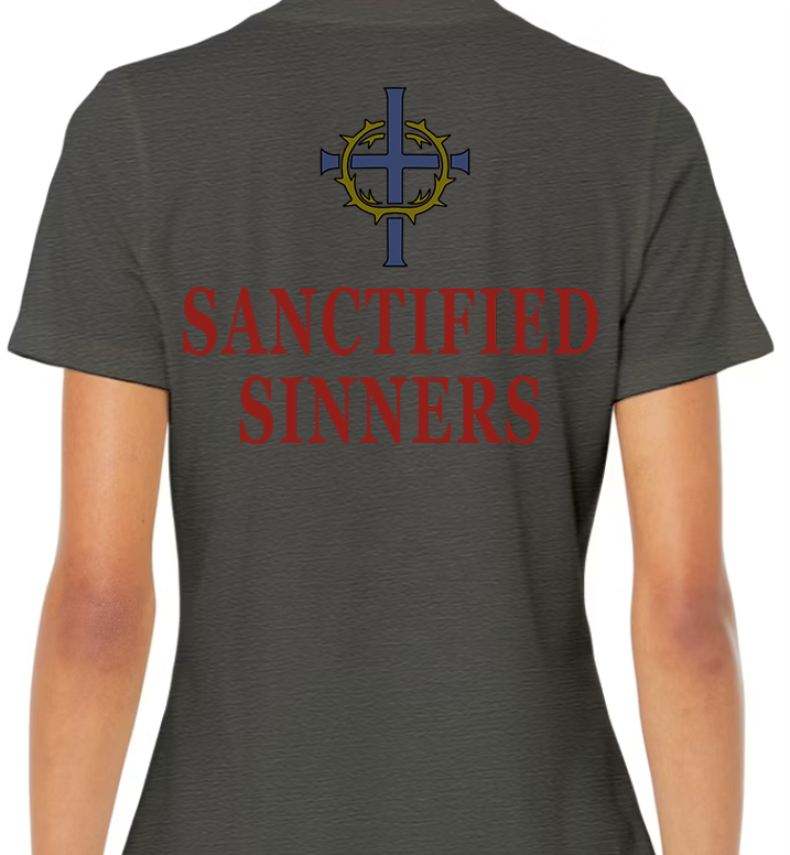 Sanctified Sinners Logo Women's Back Graphic