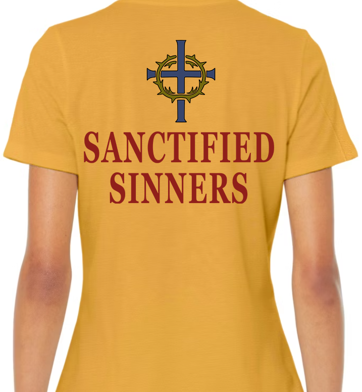 Sanctified Sinners Logo Women's Back Graphic