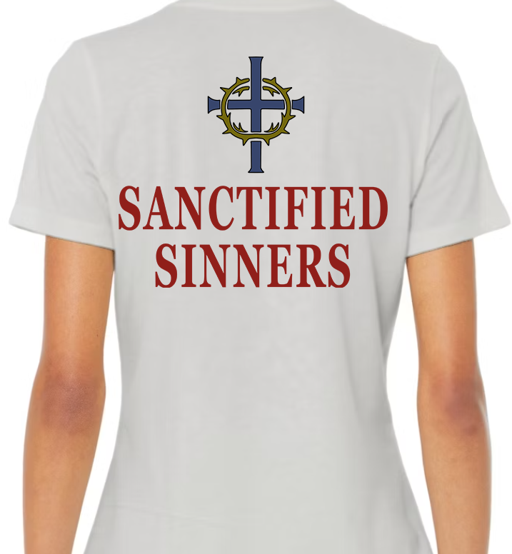 Sanctified Sinners Logo Women's Back Graphic