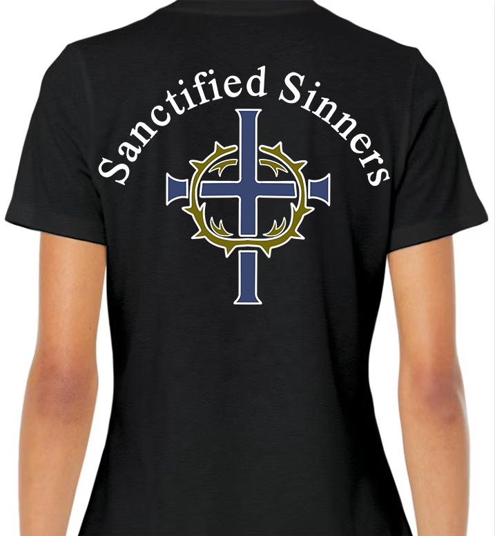 Sanctified Sinners Logo Women's Back Graphic