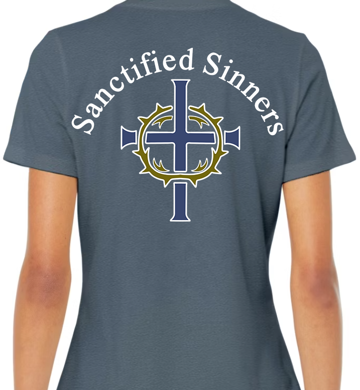 Sanctified Sinners Logo Women's Back Graphic
