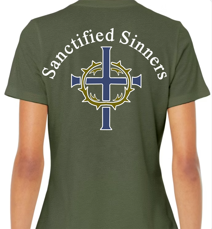 Sanctified Sinners Logo Women's Back Graphic