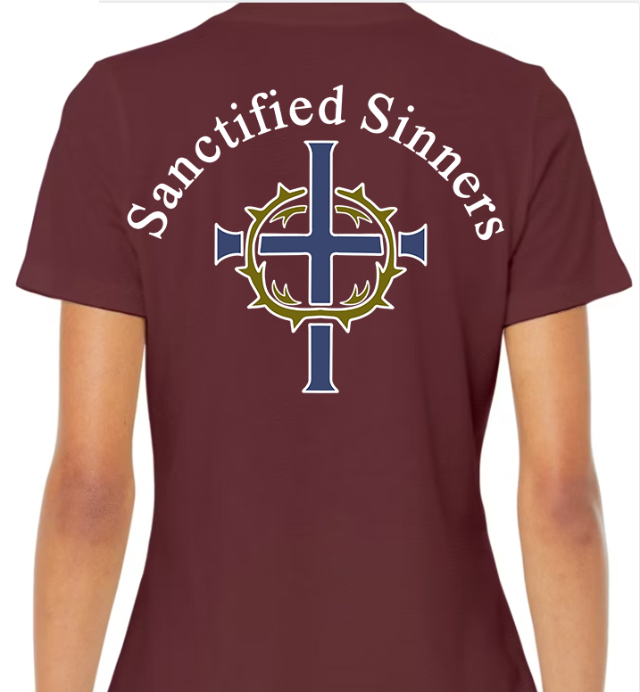 Sanctified Sinners Logo Women's Back Graphic