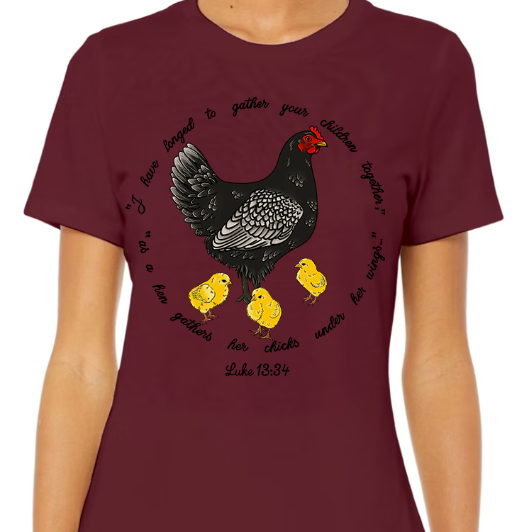 Luke 13:34 Women's Front Graphic