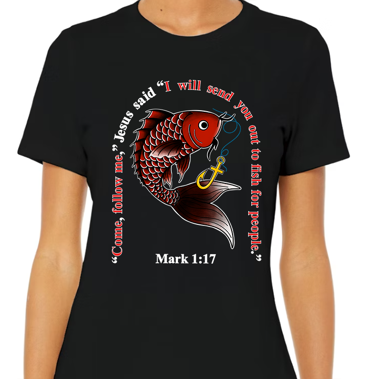 Mark 1:17 Women's Front Graphic