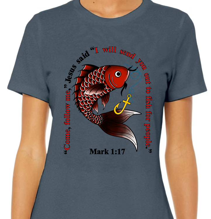Mark 1:17 Women's Front Graphic