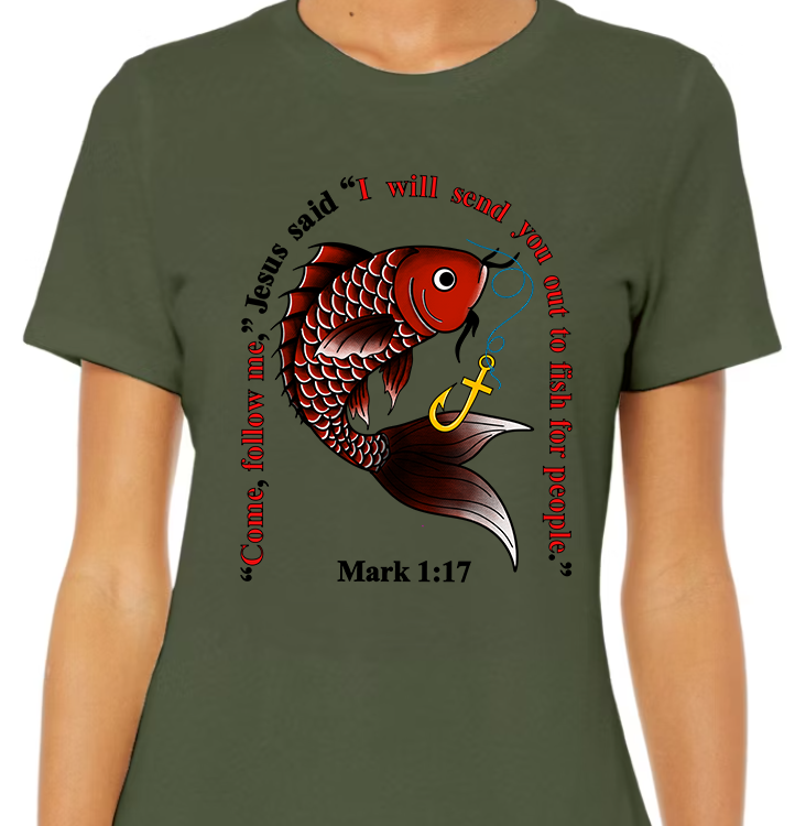 Mark 1:17 Women's Front Graphic