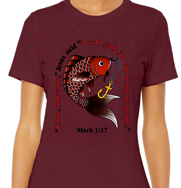 Mark 1:17 Women's Front Graphic