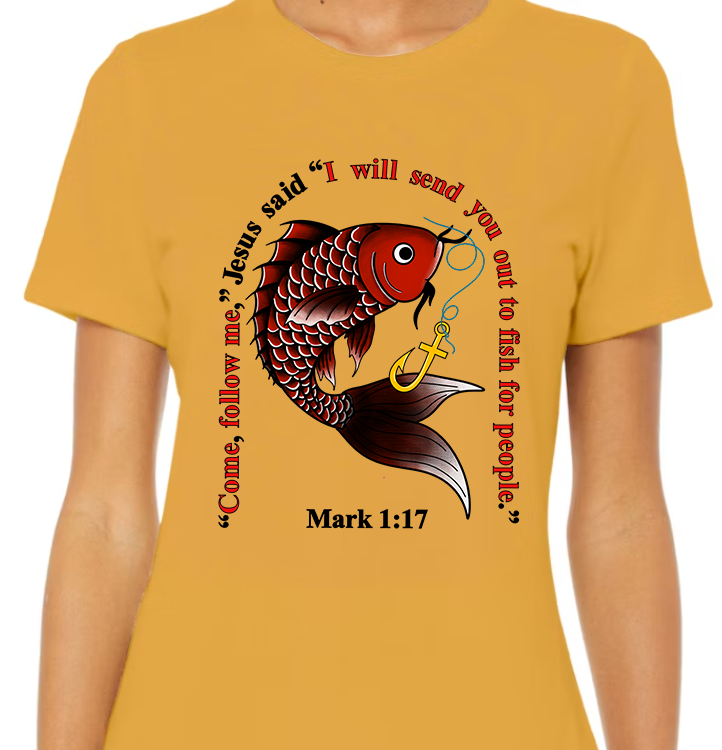 Mark 1:17 Women's Front Graphic